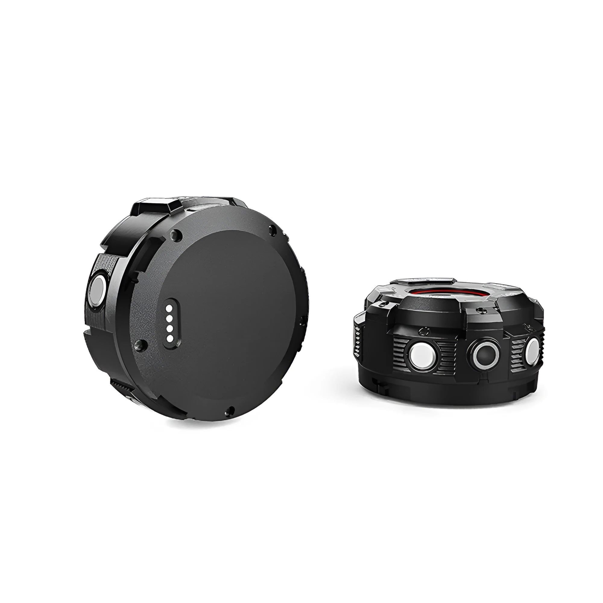 Black waterproof sports digital camera with compact design shown next to an SD card.