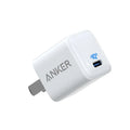 White 18W fast charge mobile phone charger with USB port for travel