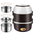 Multi-function electric lunch box, 200W, USB power, 1L or 2L, two or three layers, 190 x 190 x 190mm two-layer size
