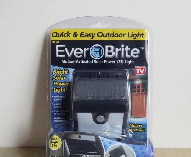 Solar 4 LED sensor lights for outdoor use with motion activation and weather-resistant housing