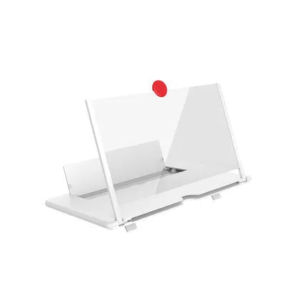 12-inch wooden screen amplifier bracket in folded position showing log wood and acrylic construction