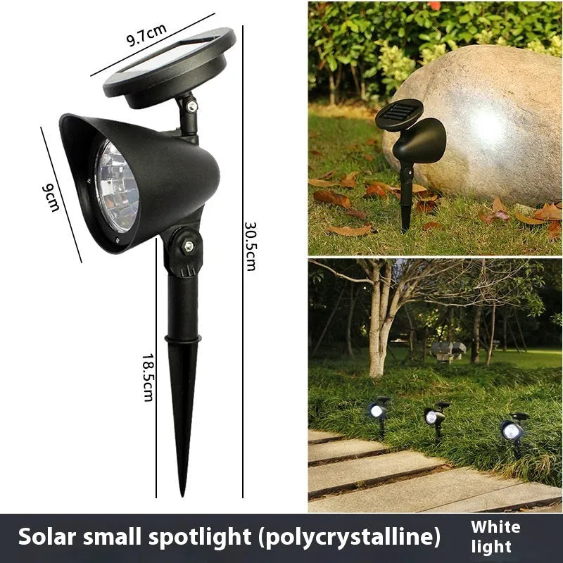 Solar lawn spotlight 4LED outdoor garden light 177x100mm for courtyard lawn decoration