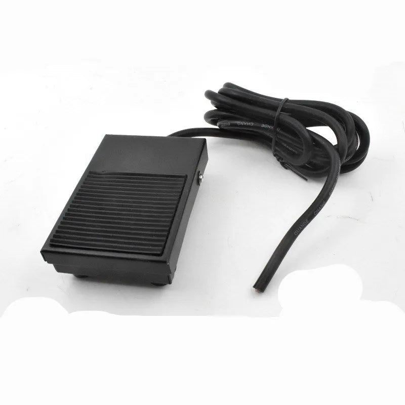 Metal foot pedal switch for welding machine with 1.8m cable and two-pin plug