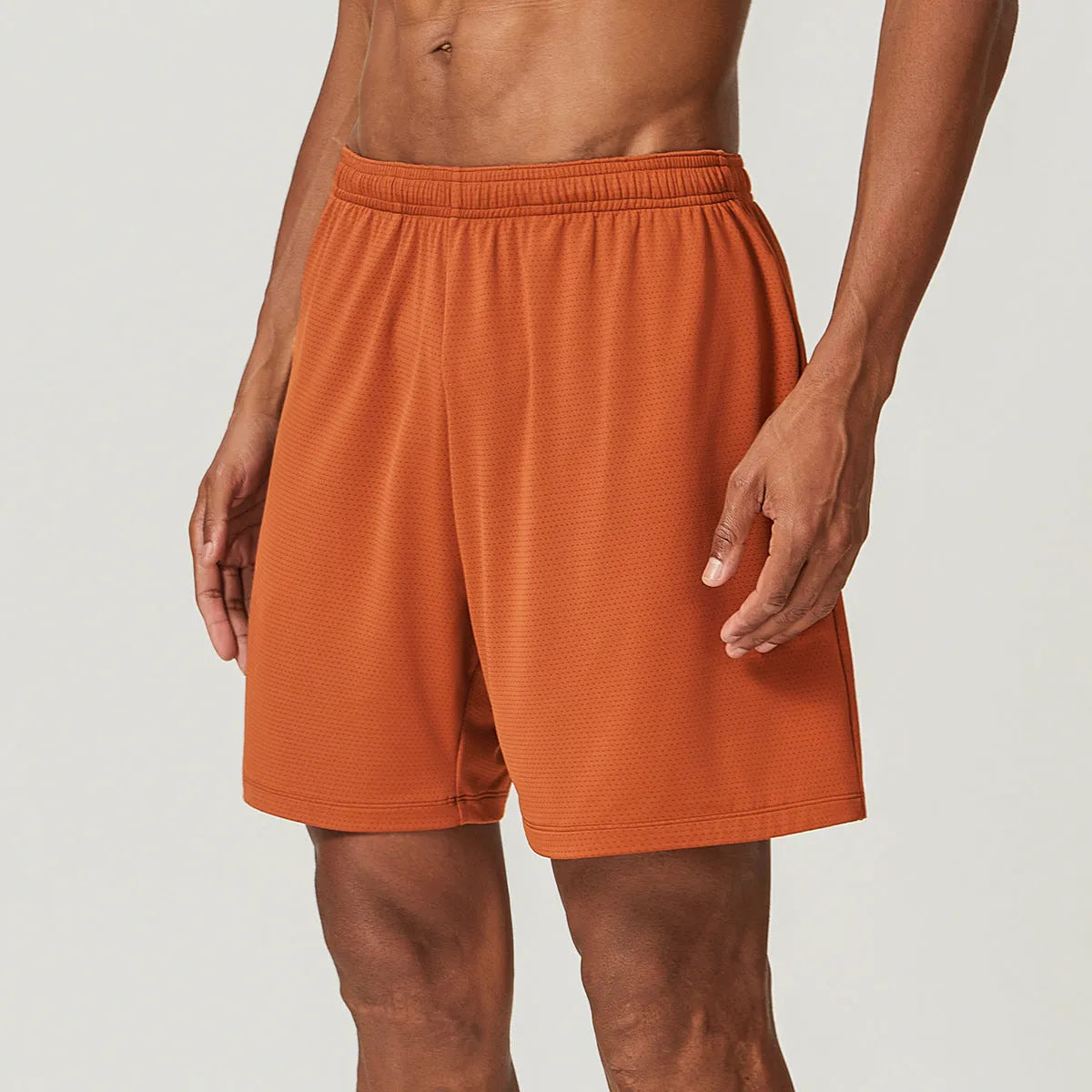 Men's double-layer running shorts in various colours with moisture-wicking fabric and quick-drying lining