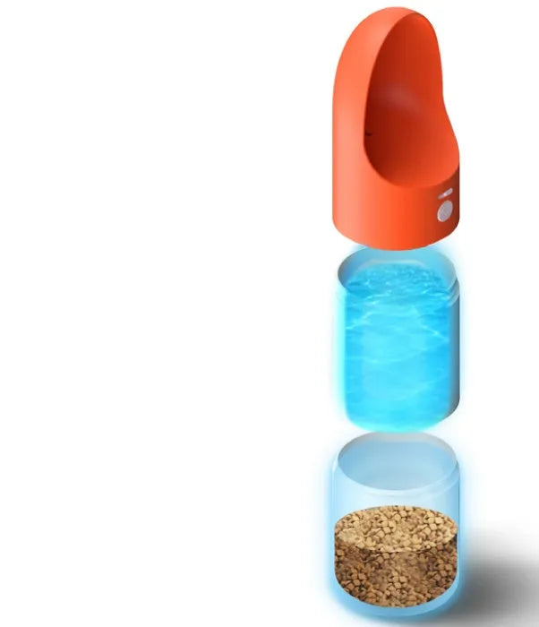 White and grey Moestar Rocket Pet Cup for dogs with 270ml capacity