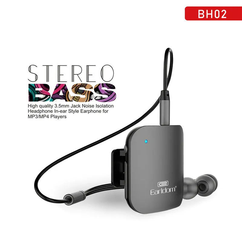 Bluetooth running headphones with lavalier design in black, grey, or red colours, showing wireless earpieces for hands-free audio