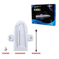 PS5 Slim multi-function cooler pad showing 29x22.8cm cooling surface with RGB lighting and charging station