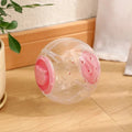 11.5cm clear plastic pet slow feeder ball for cats and dogs with food dispensing holes