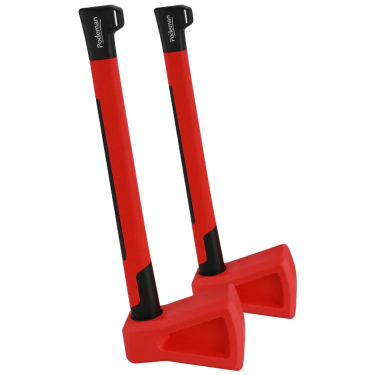 Red plastic Home Fitness Axe Muscle Trainer for strength training and muscle conditioning exercises