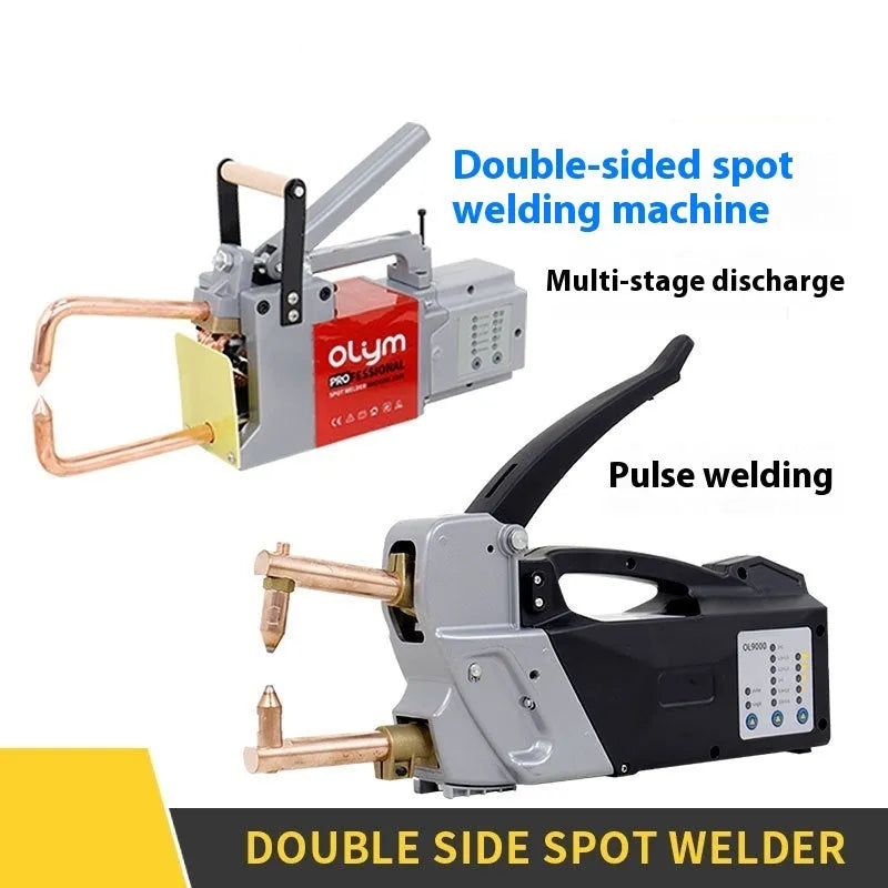 OL8000 double-sided spot welder with manual driver, pulse control, and six welding heads for butt welding applications