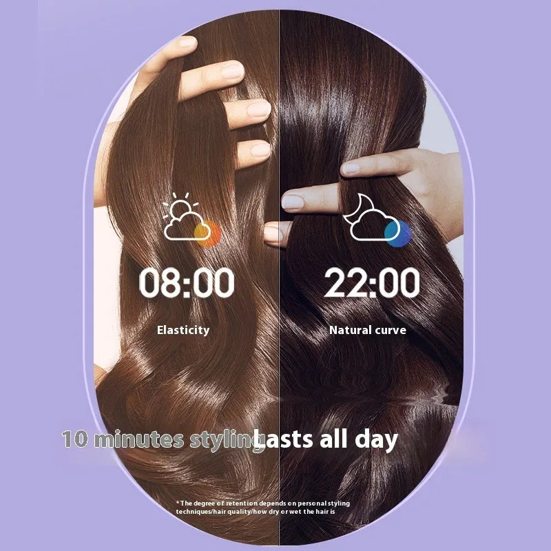 32mm automatic hair curler in pink or light purple with anion technology and included styling accessories