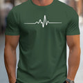Men's loose fit polyester T-shirt with letters pattern, short sleeves, available in multiple colours and sizes XS to 5XL