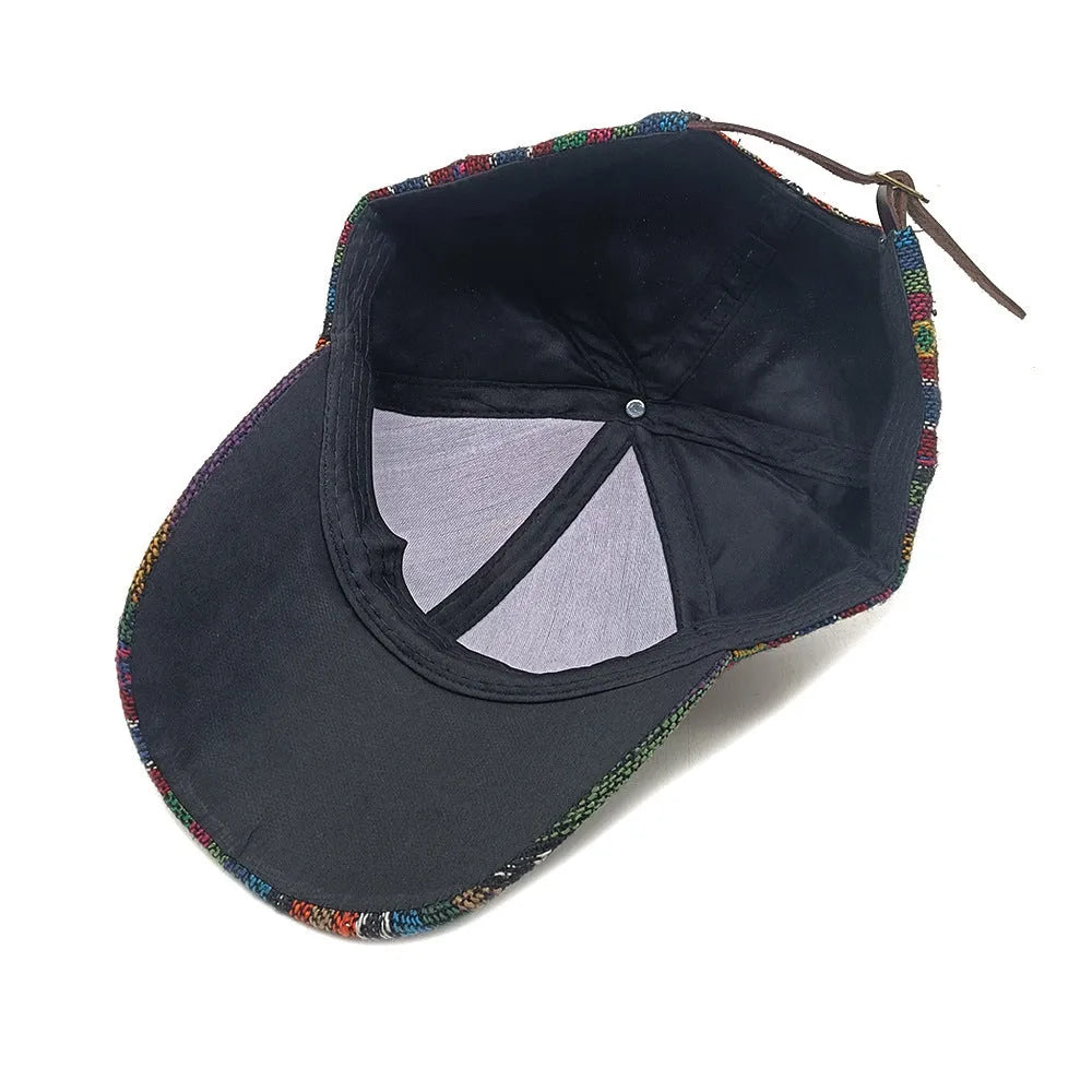 Women's bohemian baseball cap with dome crown in various colours, size M fits 56-58cm head circumference