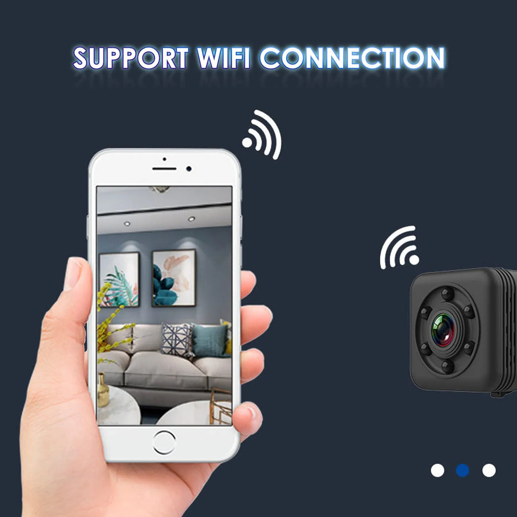 SQ29 waterproof sports camera in black with 240-minute battery and 32GB storage support