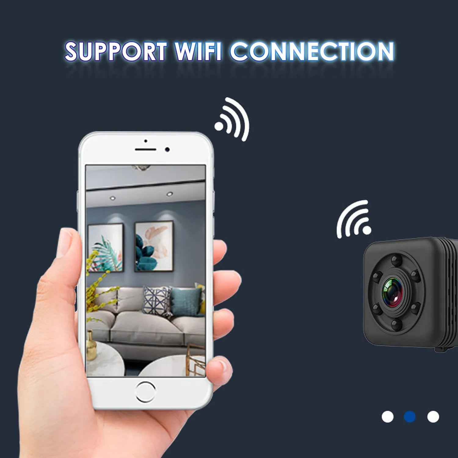SQ29 waterproof sports camera in black with 240-minute battery and 32GB storage support
