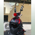 Zijin crown feather motorcycle helmet decoration with 60cm to 1.1m length options and black or gold crown designs