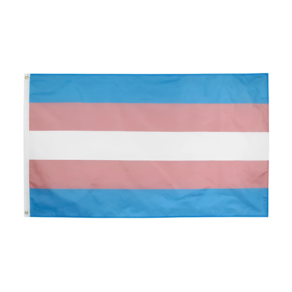 Transgender rainbow flag, 90x150 cm polyester Pride flag for events and wall display