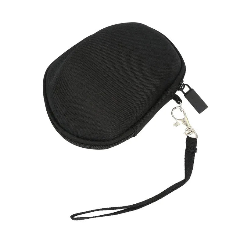 Black mouse storage box with handle, made from nylon 1200D and 6mm EVA with soft shock-resistant interior