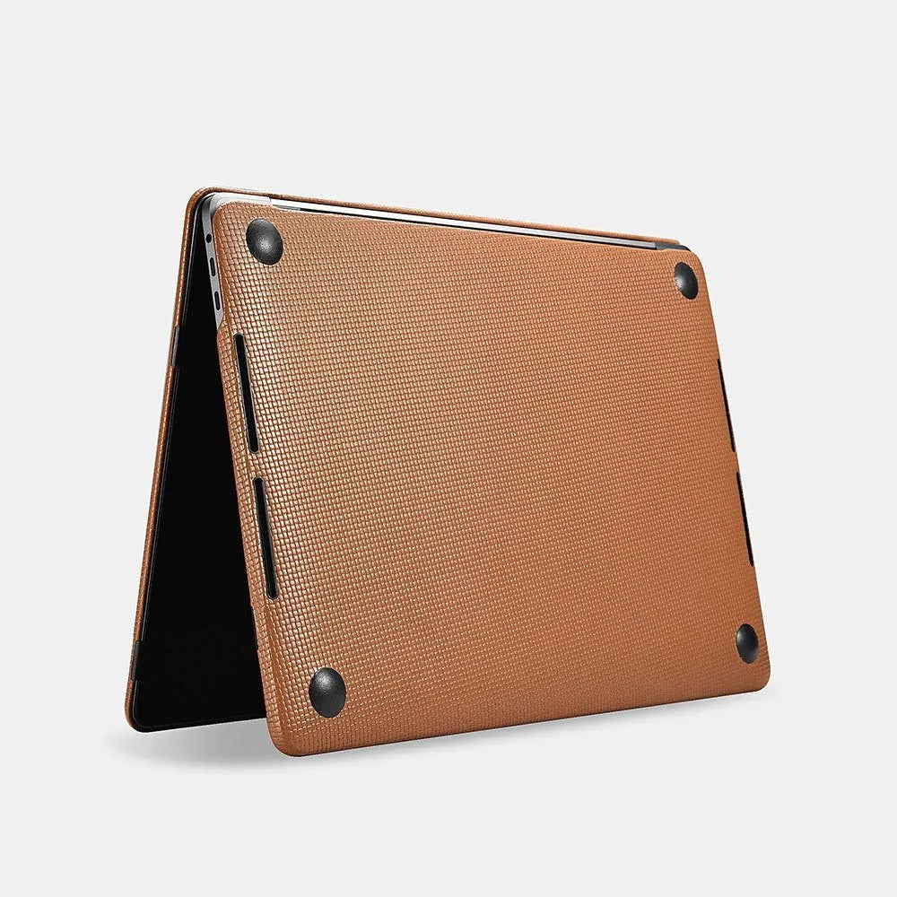 Ultra-thin first layer cowhide leather sleeve for Apple MacBook Pro and Air in black or brown
