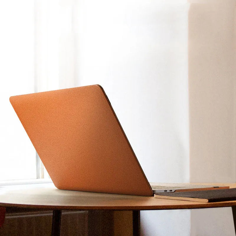 Ultra-thin first layer cowhide leather sleeve for Apple MacBook Pro and Air in black or brown