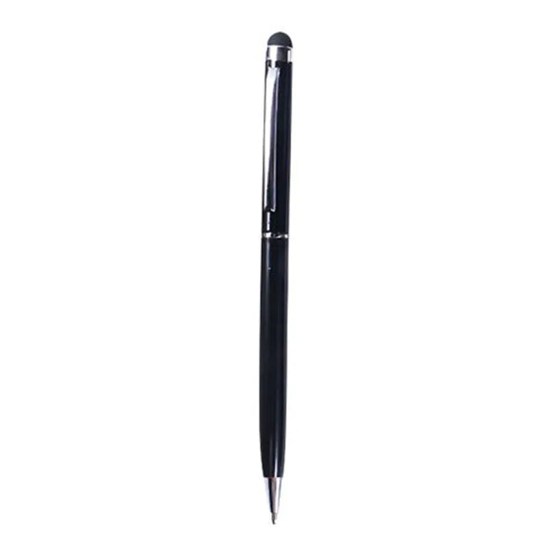 Metal rotating capacitive stylus pen with a fine 0.5mm tip, shown in silver colour.