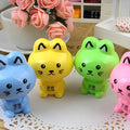 Cartoon kitten pencil sharpener, manual plastic sharpener, 5.5cm x 4cm, random colour
