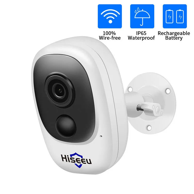White dome security camera with 1080P HD resolution and infrared night vision for indoor monitoring