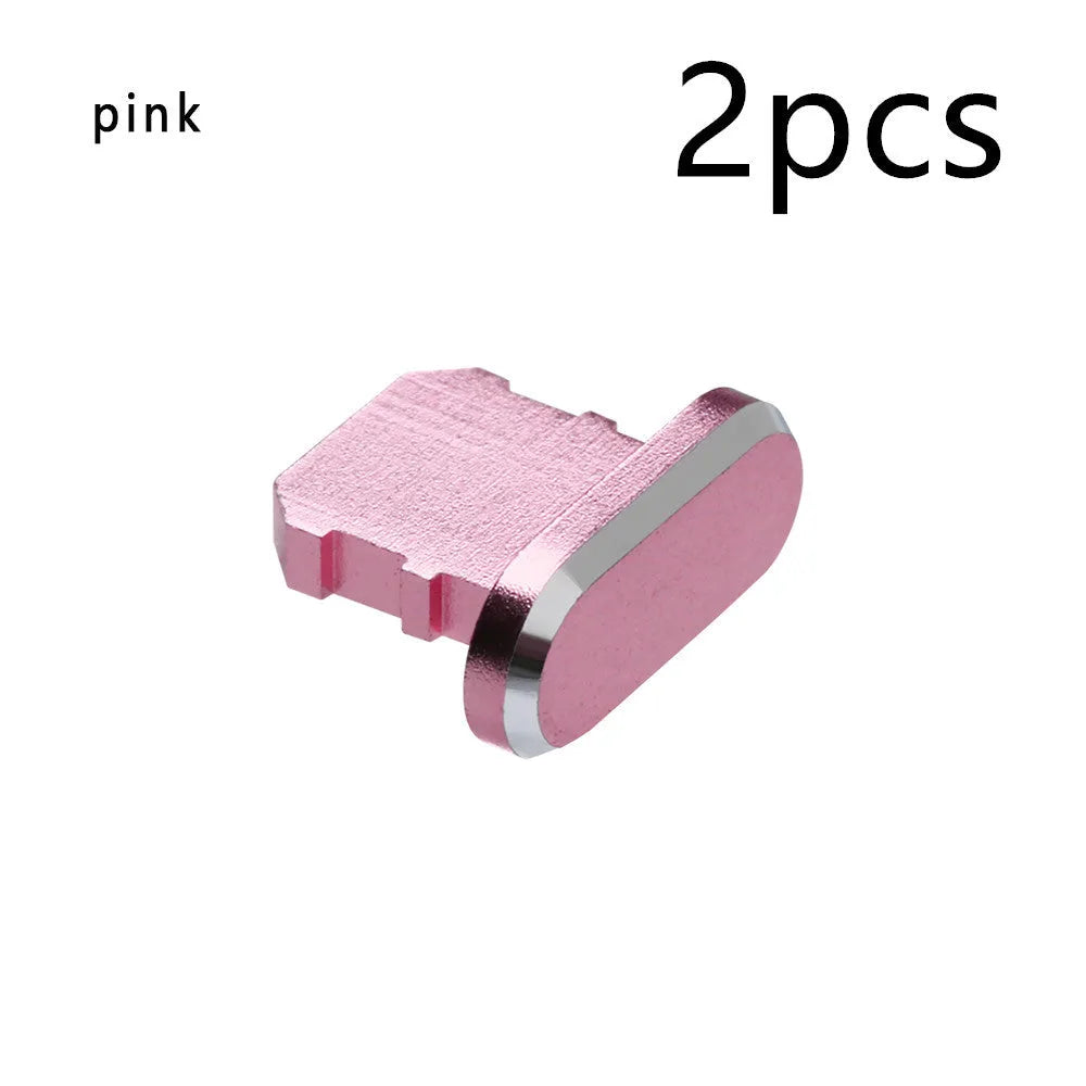 Aluminium alloy iPhone charging port dust plug in various colours for models X, XR, Max, 8, 7, 6, S, Plus