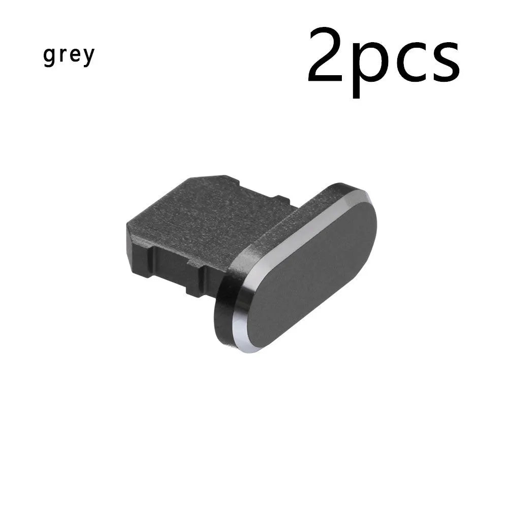 Aluminium alloy iPhone charging port dust plug in various colours for models X, XR, Max, 8, 7, 6, S, Plus