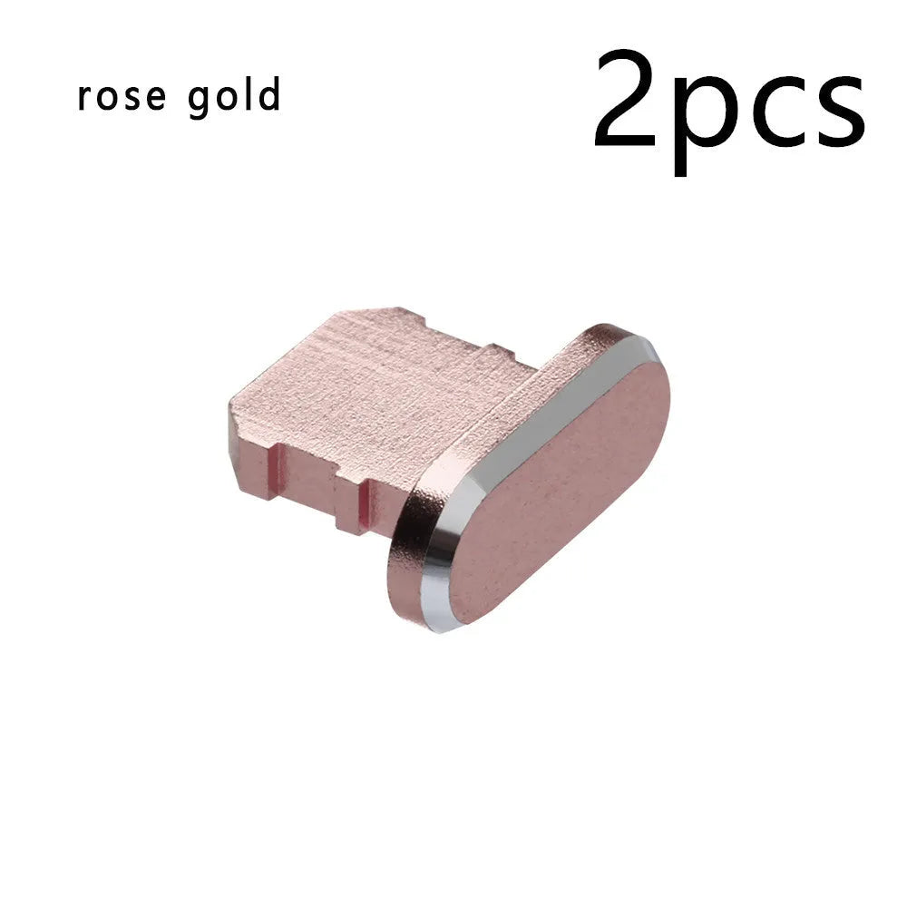 Aluminium alloy iPhone charging port dust plug in various colours for models X, XR, Max, 8, 7, 6, S, Plus