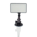 Black LED video light with 96 LEDs, aluminium alloy body, and Type-C port for laptop conferences