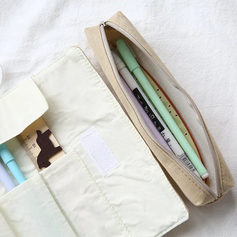 Korean cartoon cat pencil case with medium soft construction in multiple colour variations