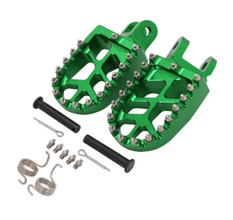 CNC aluminium off-road motorcycle pedal for Honda and Kawasaki, XR pedal 204, in black, green or red