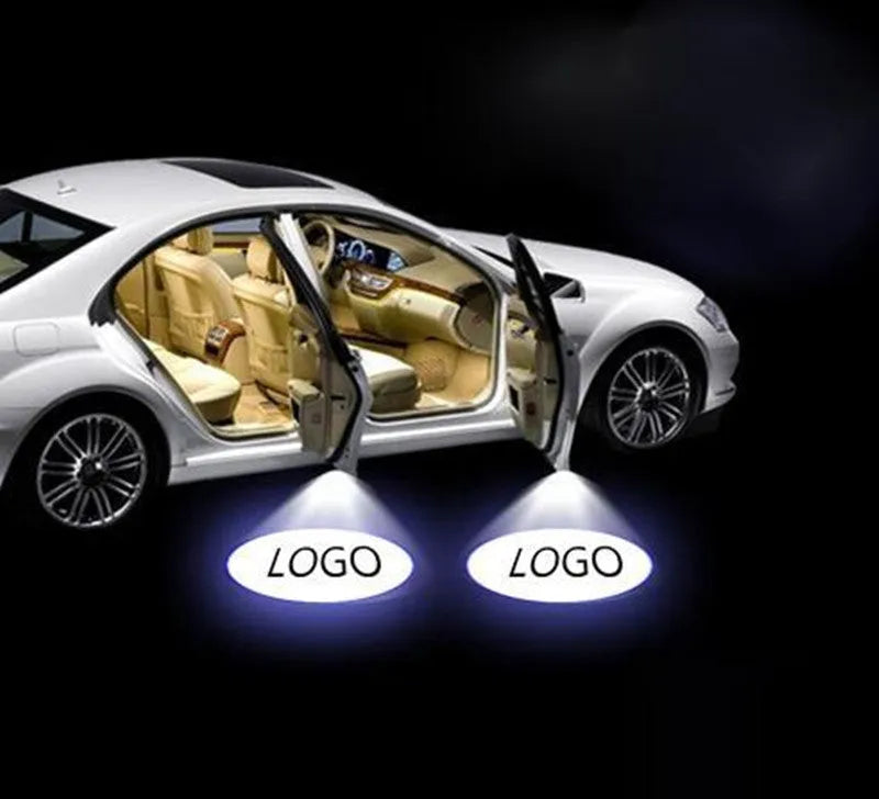 Black car door laser projection lamp, 12V 3-5W LED decorative light with RDW E4 certification