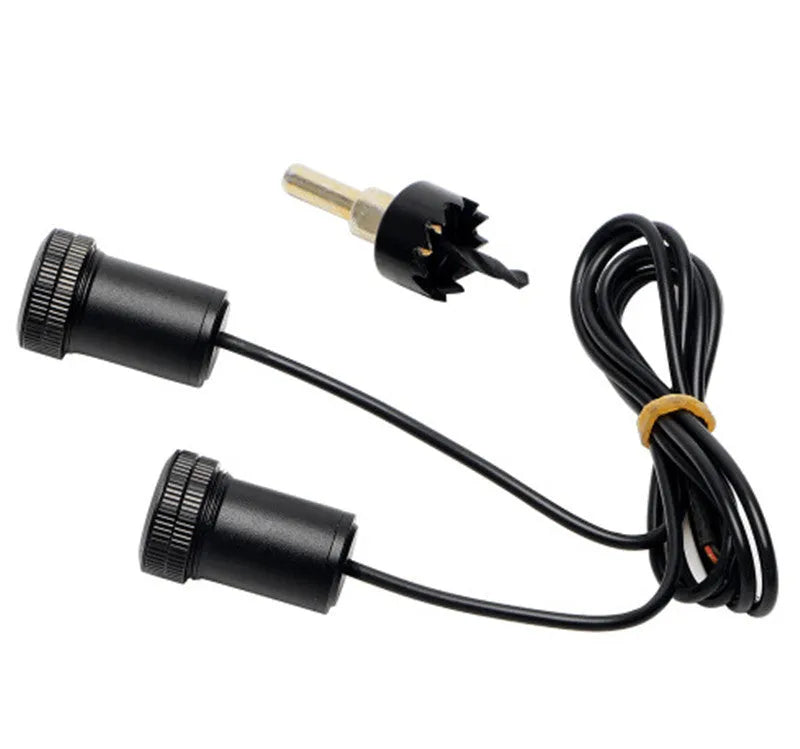 Black car door laser projection lamp, 12V 3-5W LED decorative light with RDW E4 certification