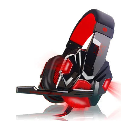 PC780 desktop gaming headset with microphone in black and blue colour with head-mounted design