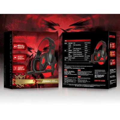 PC780 desktop gaming headset with microphone in black and blue colour with head-mounted design