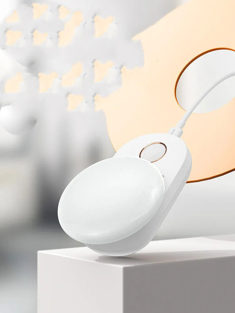 White Baseus rechargeable sensor night light with motion detection and 1200mAh battery for bedroom use