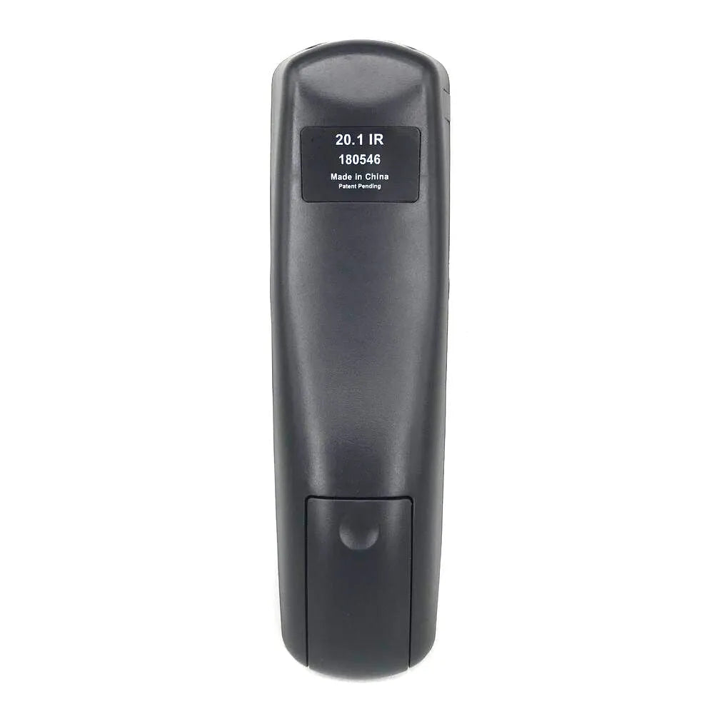 Black DISH Network universal remote control with flat design, compatible with code 20.1 for satellite receivers