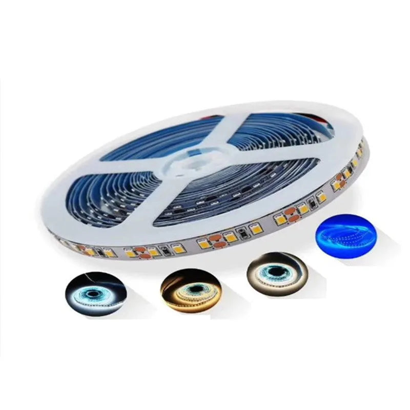 2835 and 5050 LED soft light strips on a supermarket shelf, showing white illumination and flexible design