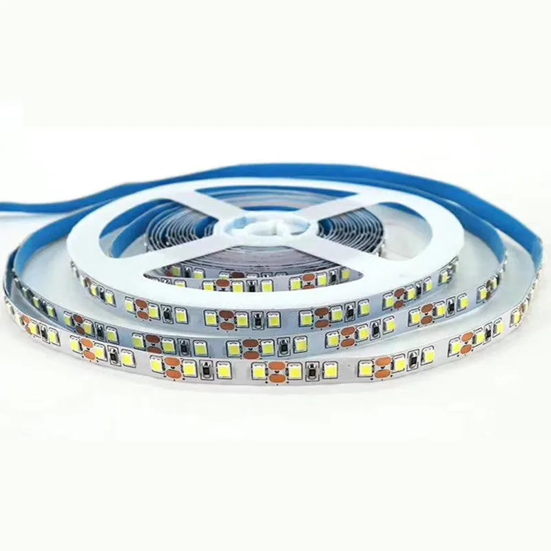 2835 and 5050 LED soft light strips on a supermarket shelf, showing white illumination and flexible design