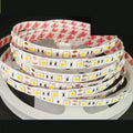 2835 and 5050 LED soft light strips on a supermarket shelf, showing white illumination and flexible design