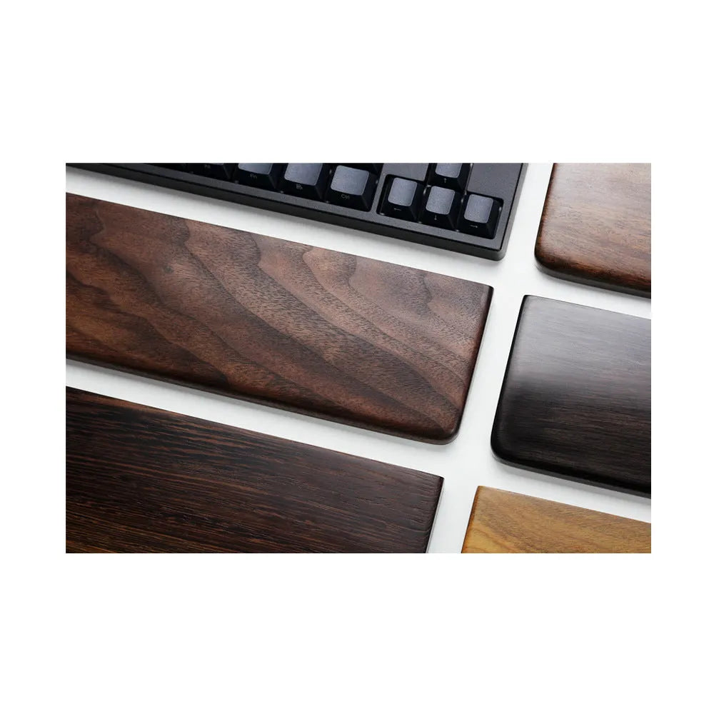 Black walnut solid wood keyboard hand rest measuring 300mm for 60% mechanical keyboards