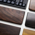 Black walnut solid wood keyboard hand rest measuring 300mm for 60% mechanical keyboards