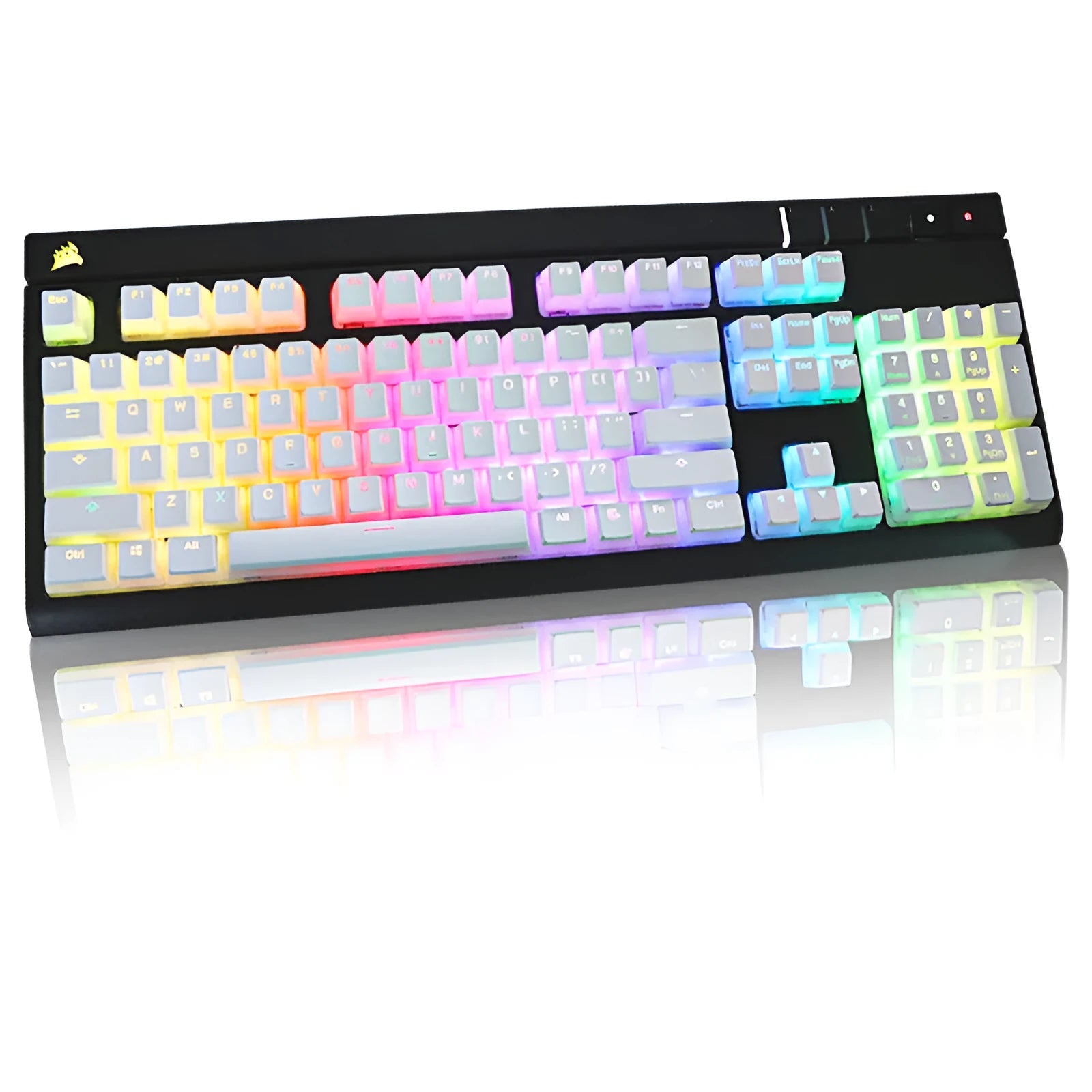 White pudding keycap 141-key full set with Japanese sublimation printing on PBT material