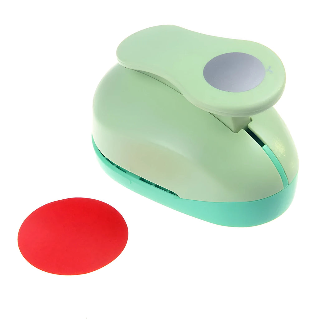 Children's round puzzle embossing machine with six die sizes and colourful discs