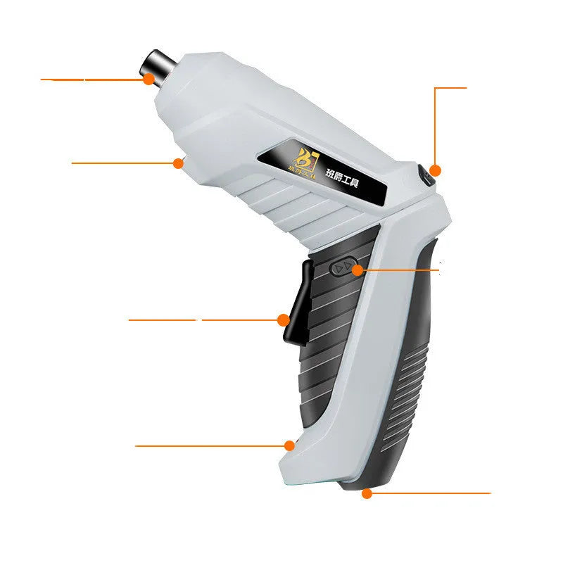 Rechargeable lithium battery mini screwdriver with pistol grip for furniture assembly