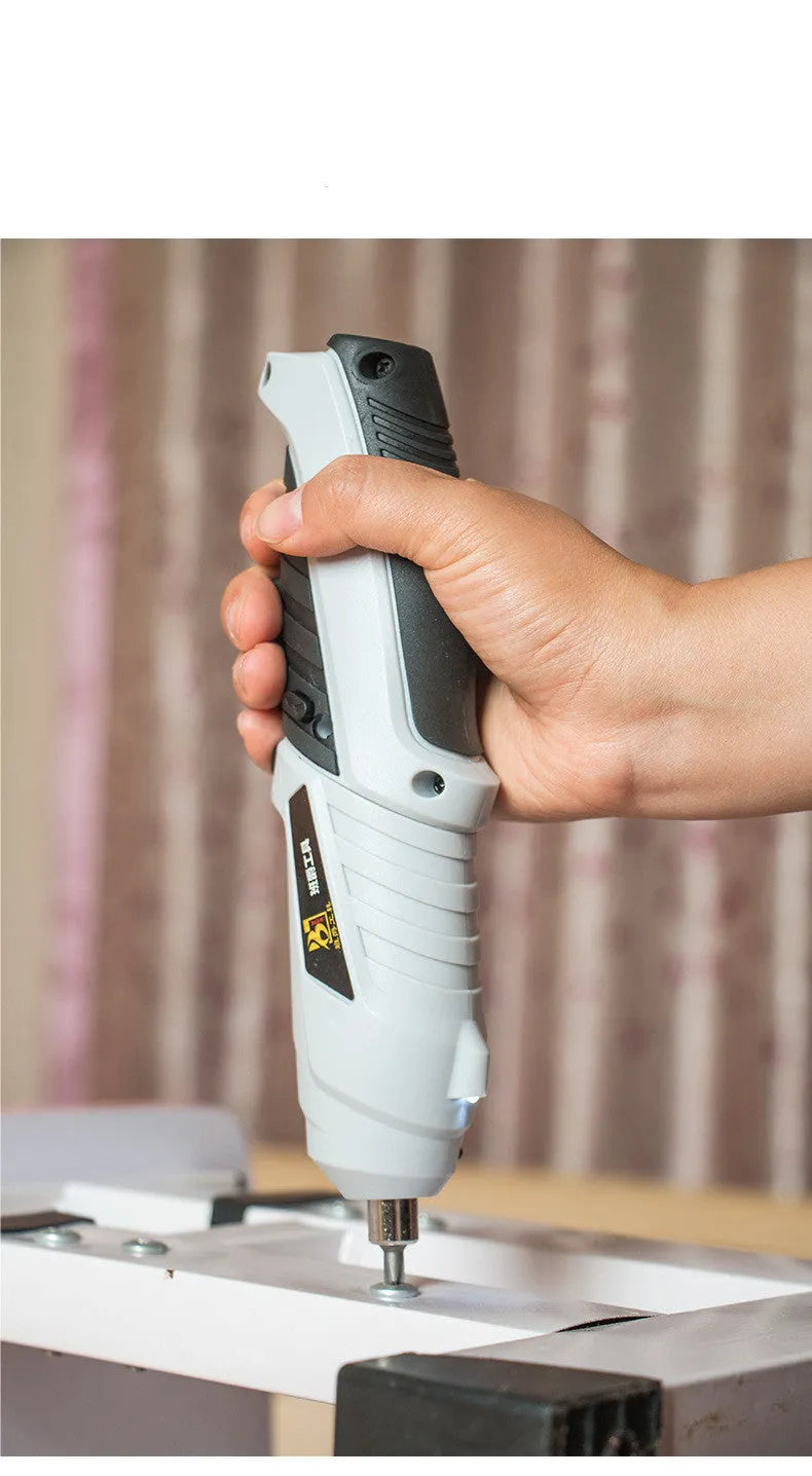 Rechargeable lithium battery mini screwdriver with pistol grip for furniture assembly