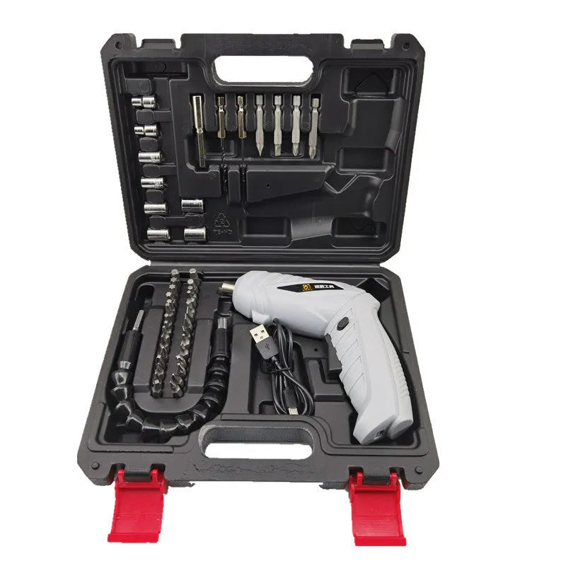 Rechargeable lithium battery mini screwdriver with pistol grip for furniture assembly