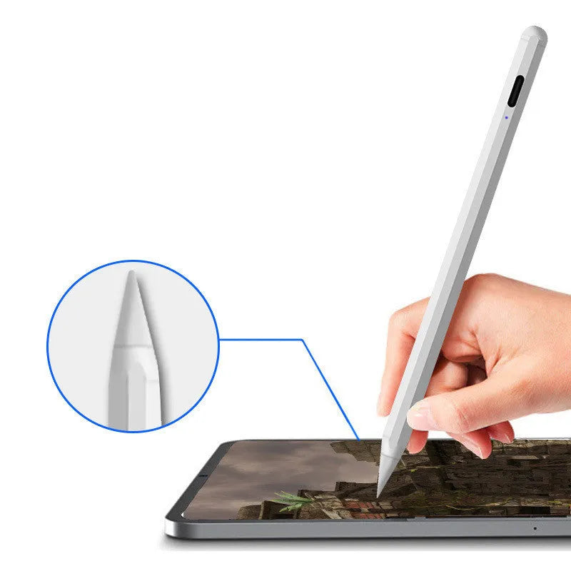 White iPad stylus pen with magnetic attachment for Apple iPad models
